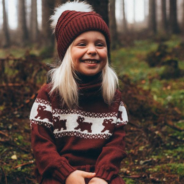 Hovedbilde Ullgenser Lajny, str 116/122, vinrød