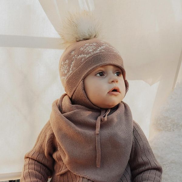 Hovedbilde Tykk ull lue Shetli, støvrosa