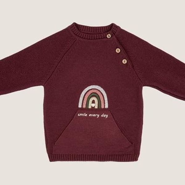 Hovedbilde Ullgenser Veld i merinoull, vinrød